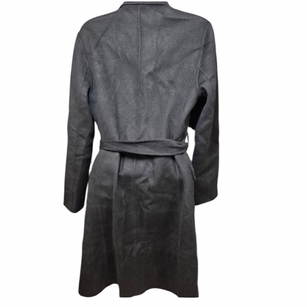 NWT QUINCE 100% Mongolian Cashmere Double-Faced Wrap Coat XS Black 5915 - Picture 8 of 11